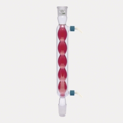 Condensadores, junta de vidrio esmerilada, Allihn, vidrio de borosilicato 3.3
