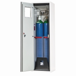 [LLG] Armarios para bombonas de gas resistentes al fuego serie G90 para dos bombonas de 50 litros con puerta de ala de cristal F90