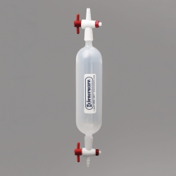 Gassammelrohre, PP, mit geradem Absperrhahn an beiden Enden