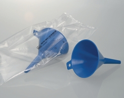 Embudos desechables, PS, azules
