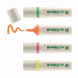 Textmarker edding 24 EcoLine, 4er-Set sortiert