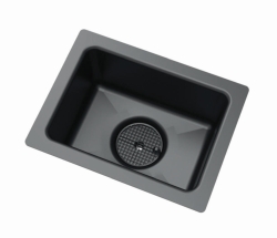 Fregadero de laboratorio con desag&uuml;e, HDPE, conductor electrost&aacute;tico