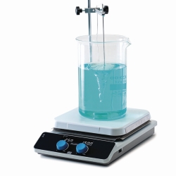 Agitador magn&eacute;tico con calefacci&oacute;n AREC 10 Digital set, con sonda de temperatura, varilla, pinza