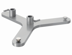 Stativdreif&uuml;&szlig;e DUO, Stahl pulverbeschichtet, mit Gelenkschraube, f&uuml;r 2 St&auml;be