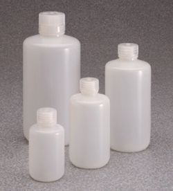Frascos Nalgene&trade; de cuello estrecho con n&uacute;mero escaso de part&iacute;culas, tipo 382099, PassPort IP2, HDPE, con cierre de rosca, PP