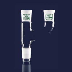 Adaptador, 2 cuellos, vidrio de borosilicato 3.3