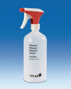 Zerst&auml;uber-/Spr&uuml;hflaschen, LDPE, mit Aufdruck Ethanol