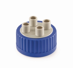 Anschluss-System GLS 80&reg;, Schraubverschluss mit vier Anschl&uuml;ssen (GL 18), PP/EPDM