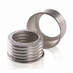 Schraubverschl&uuml;sse GL45, Aluminium, mit &Ouml;ffnung