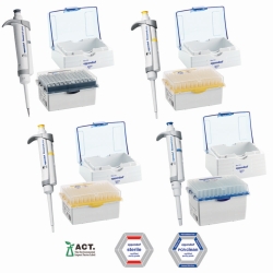 Pipeta monocanal Eppendorf Research&reg; plus 4-pack (¡Act&uacute;e ahora! bundle)