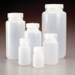 Frasco de boca ancha Nalgene&trade; Economy, HDPE, con tap&oacute;n de rosca, PP