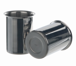 Vasos de precipitados, acero inoxidable, con borde