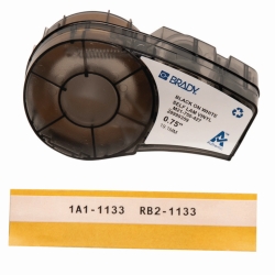 Selbstlaminierendes Etikettenband mit transparentem Ende f&uuml;r Etikettendrucker M210/M210-LAB, Vinyl