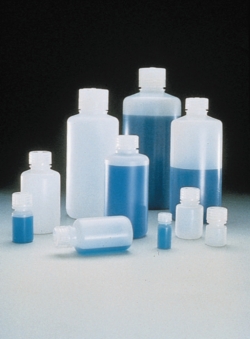 Frascos de boca estrecha Nalgene&trade;, HDPE, con tap&oacute;n de rosca, PP