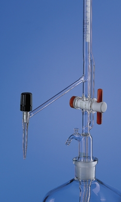 Buretas autom&aacute;ticas, modelo Pellet, vidrio de borosilicato 3.3, con llave de paso, clase AS, sin botella