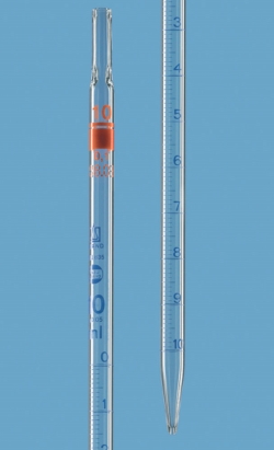 Pipetas graduadas, Blaubrand&reg; , vaciado parcial, graduaci&oacute;n azul, tipo 1