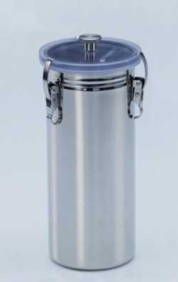 Recipientes anaer&oacute;bicos, acero inoxidable, con tornillo de ventilaci&oacute;n