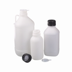 Frascos con tap&oacute;n de rosca, HDPE, con homologaci&oacute;n UN