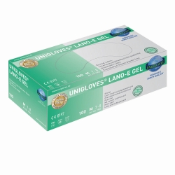 Guantes desechables LANO-E GEL, l&aacute;tex