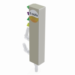 Distribuidor de mesa b.safe, PP, con almohadilla adhesiva sin silicona