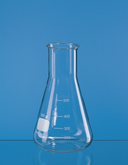 Matraces Erlenmeyer, cuello ancho, boro 3.3