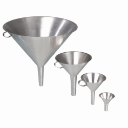Embudos, acero inoxidable V2A