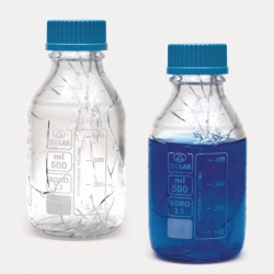 [LLG] Frascos de laboratorio, vidrio borosilicato, revestido, transparente