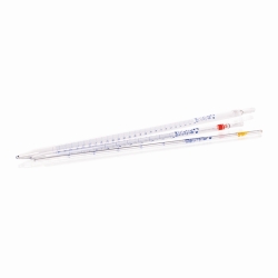 Graduated pipettes, soda-lime glass, class AS, blue graduation, type 1