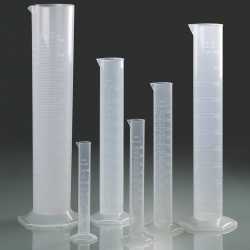 Messzylinder, PP, hohe Form, Klasse B, transparente Skala